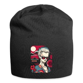 Manga und Anime: Ein Gangster im Urlaub in Okinawa - Jersey-Beanie - Schwarz - Vorne