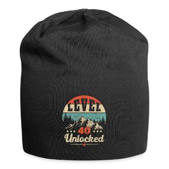 Level 40 freigeschaltet / Spieler zum 40-jährigen Jubiläum - Jersey-Beanie - Schwarz - Vorne