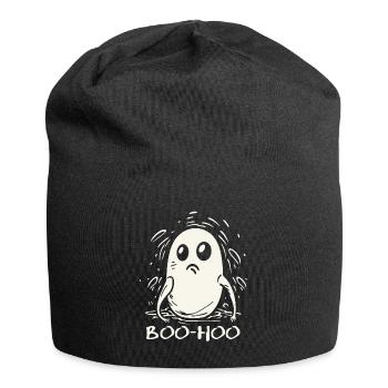 The Disappointed, Sad-Funny Little Ghost - Jersey Beanie - black - Front