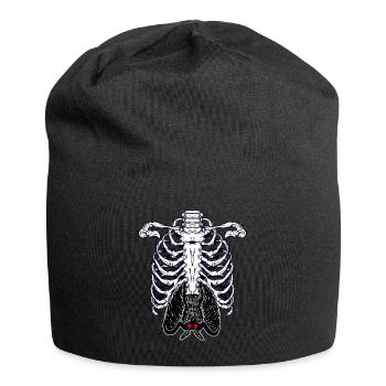 Mothman Skelett Kryptide Kryptozoologie - Jersey-Beanie - Schwarz - Vorne