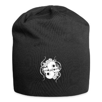 Gothic Schädel - Jersey-Beanie - Schwarz - Vorne