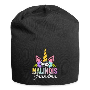 Belgischer Malinois Hund - Jersey-Beanie - Schwarz - Vorne