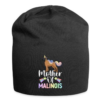 Chienne Mère Malinois Belge - Bonnet en jersey - noir - Devant