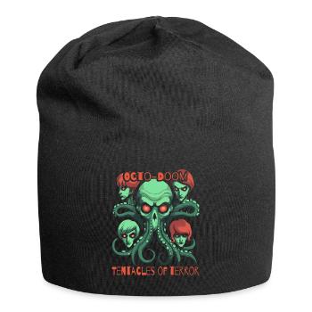 Tentakel des Schreckens: Oktopus Totenkopf - Jersey-Beanie - Schwarz - Vorne