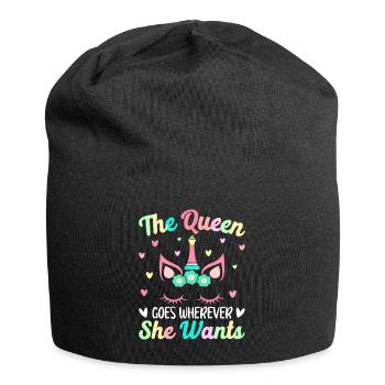 Chess Girl Chess Player - Jersey Beanie - black - Front