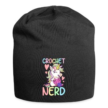 Crochet Crochet Knitting - Jersey Beanie - black - Front