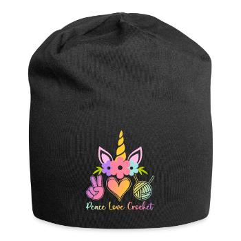 Crochet Crochet Knitting - Jersey Beanie - black - Front