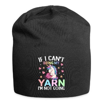 Crochet yarn lover - Jersey Beanie - black - Front