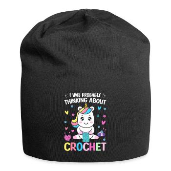 Crochet Crochet Knitting - Jersey Beanie - black - Front