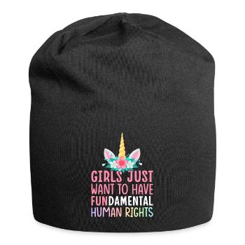 Liberal Feministisch Weiblich - Jersey-Beanie - Schwarz - Vorne