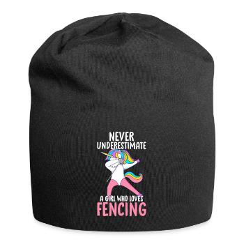 Fechterin Foil Saber Girl - Jersey-Beanie - Schwarz - Vorne
