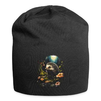 Drôle, Mignon, Animaux sauvages - Bonnet en jersey - noir - Devant