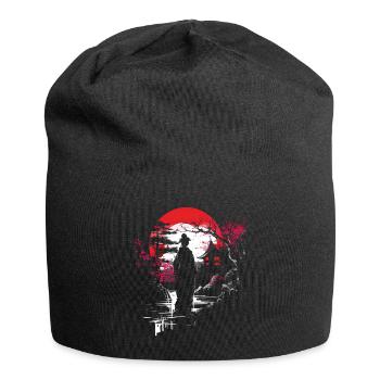 Geisha Kimono Samurai Tokyo Artwork - Jersey Beanie - black - Front