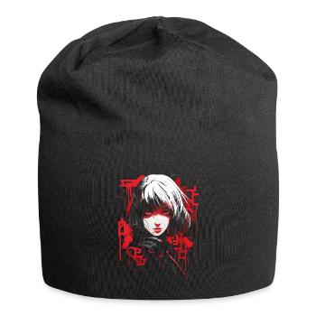 Anime Goth Girl Ästhetisch Dunkel Pastell Edgy Man - Jersey-Beanie - Schwarz - Vorne