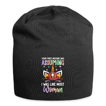 Firefighter Fire Fighting - Jersey Beanie - black - Front