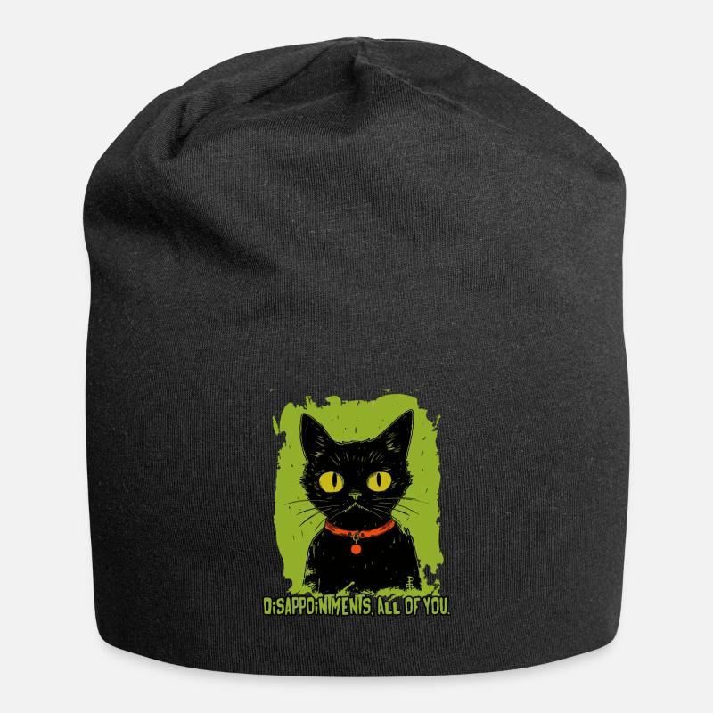 Déceptions, vous tous, le chat qui juge - Bonnet en jersey - noir