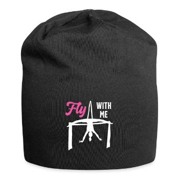 Voler avec moi Antenne en soie pour cirque - Bonnet en jersey - noir - Devant