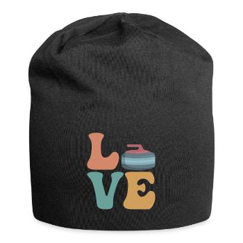 Curling Curler Stone Players - Jersey Beanie - black - Front