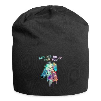 Drôle de chien Barzoï Meme Pop Art - Bonnet en jersey - noir - Devant