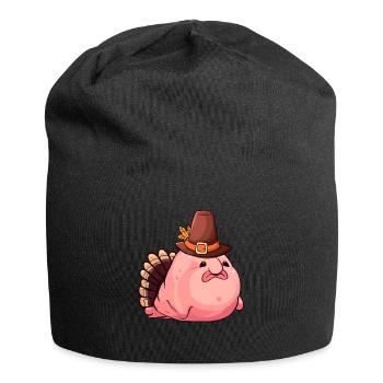 Erntedankfest Blobfisch Truthahn - Jersey-Beanie - Schwarz - Vorne