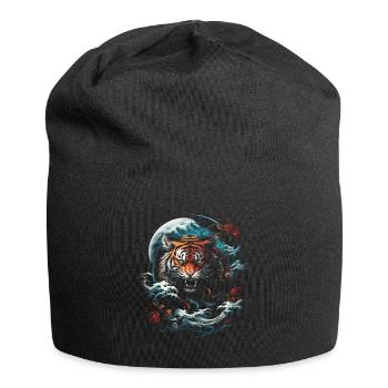 Clair De Lune, Tigre, Chinois, Japonais, Chine - Bonnet en jersey - noir - Devant