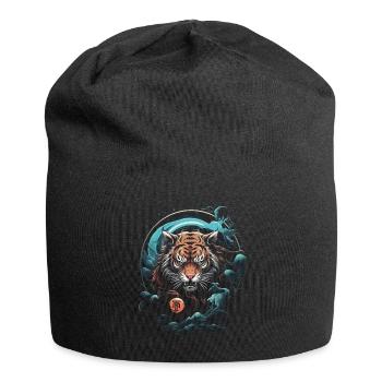 Clair De Lune, Tigre, Chinois, Japonais, Chine - Bonnet en jersey - noir - Devant