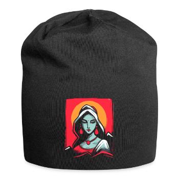 Traditionelle indische Frau - Jersey-Beanie - Schwarz - Vorne