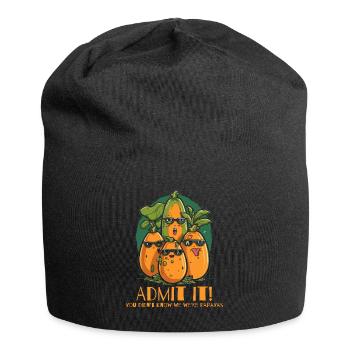 Gib es zu, wir sind Papayas - Jersey-Beanie - Schwarz - Vorne