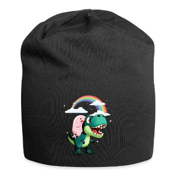 Poisson blob kawaii Trex Tyrannosaurus Rex - Bonnet en jersey - noir - Devant
