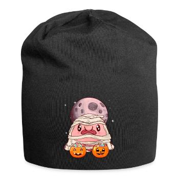 Kawaii Halloween Blobfish Mummy Pumpkin - Jersey Beanie - black - Front
