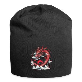 Japanese Tattoo China Mythology - Jersey Beanie - black - Front