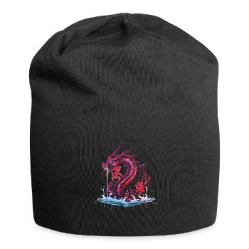 Japanisch Japanisch Landschaft Asien Mystisch - Jersey-Beanie - Schwarz - Vorne