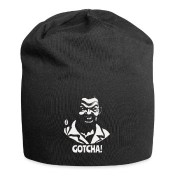 Caught! Crazy man and creepy guy - Jersey Beanie - black - Front
