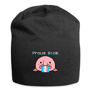Blobfisch Transgender-Flagge Trans Pride - Jersey-Beanie - Schwarz - Vorne