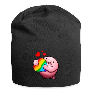 Blobfisch LGBTQ-Stolz Regenbogen - Jersey-Beanie - Schwarz - Vorne
