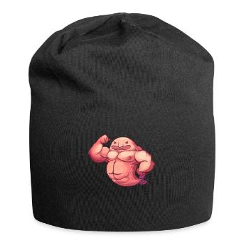 Funny Gym Workout Blob Fish - Jersey Beanie - black - Front