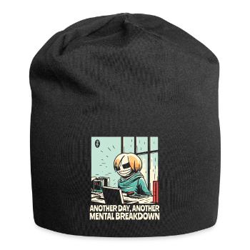 Ein weiterer Nervenzusammenbruch im Büro - Jersey-Beanie - Schwarz - Vorne