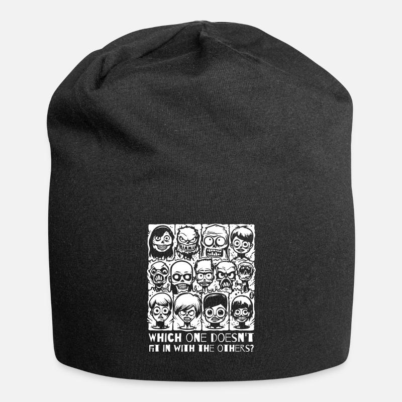 Welcher Freak passt nicht in dieses Bild? Ein Quiz - Jersey-Beanie - Schwarz