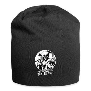 Bienvenue sur la plage des monstres musclés - Bonnet en jersey - noir - Devant
