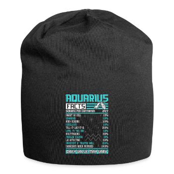 Wassermann Astrologie Geburtszeichen Horoskop - Jersey-Beanie - Schwarz - Vorne