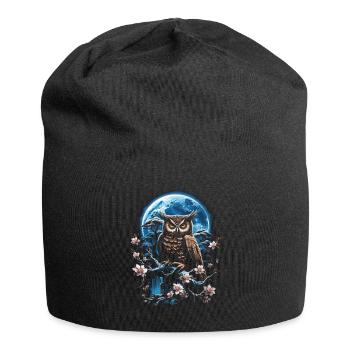 Eule Fantasie Japanisch Mythologie Magisch - Jersey-Beanie - Schwarz - Vorne