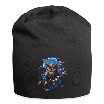 Eule Fantasie Japanisch Mythologie Magisch - Jersey-Beanie - Schwarz - Vorne