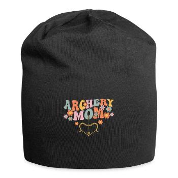 Groovy Bogenschützin - Jersey-Beanie - Schwarz - Vorne