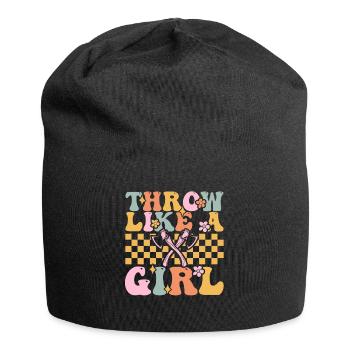 Groovy Axtwerfendes Mädchen - Jersey-Beanie - Schwarz - Vorne