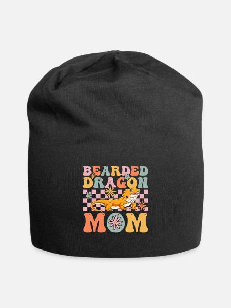 Groovy Eidechsenliebhaber - Jersey-Beanie - Schwarz