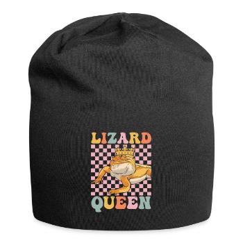 Groovy Barbu Dragon Fille Lézard Amoureux - Bonnet en jersey - noir - Devant