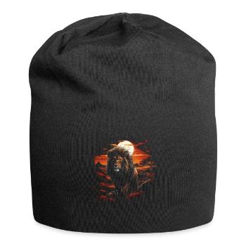 Lion, King, Mighty, Animal, Wildlife, Majestic, Courage - Jersey Beanie - black - Front