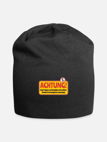 Achtung Verboten Sauna - Jersey-Beanie - Schwarz