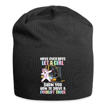 Forklift Driver Girl - Jersey Beanie - black - Front