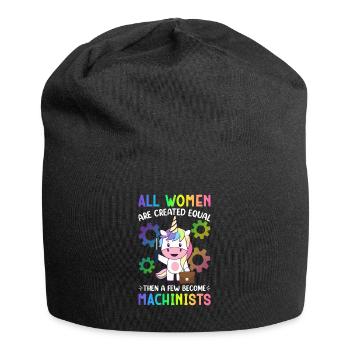CNC-Maschine - Jersey-Beanie - Schwarz - Vorne